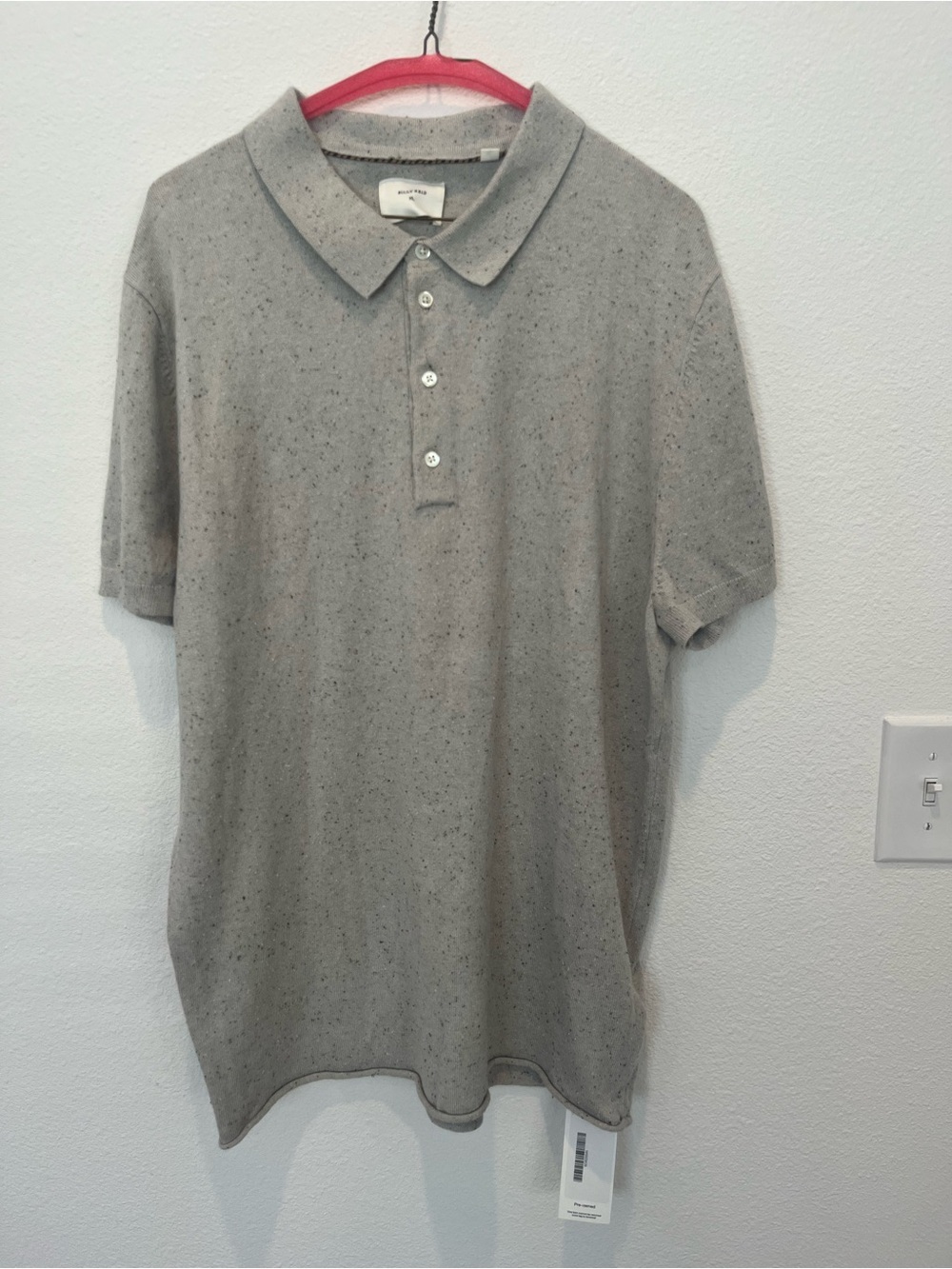 Billy Reid  Short Sleeve Pocket knit Polo Shirt